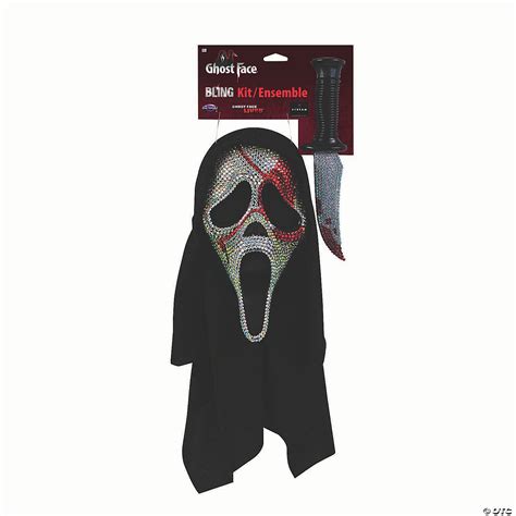 Adult Scream Ghostface with Knife Costume Mask .